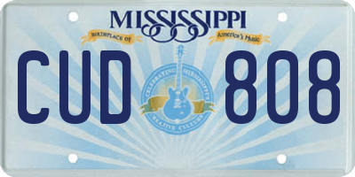 MS license plate CUD808