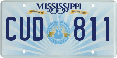 MS license plate CUD811