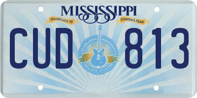 MS license plate CUD813