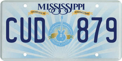 MS license plate CUD879