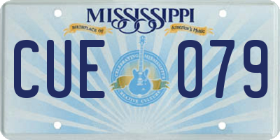 MS license plate CUE079