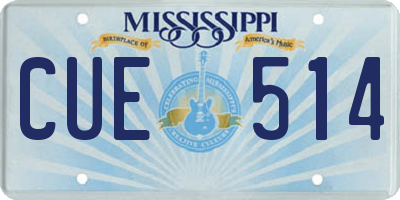 MS license plate CUE514
