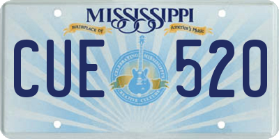 MS license plate CUE520