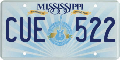 MS license plate CUE522