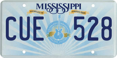 MS license plate CUE528