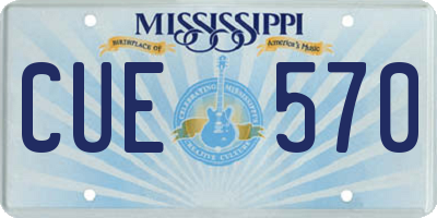MS license plate CUE570