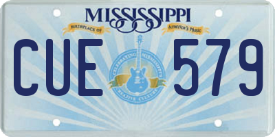 MS license plate CUE579
