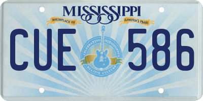 MS license plate CUE586