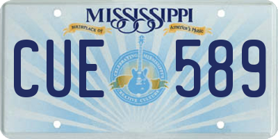 MS license plate CUE589