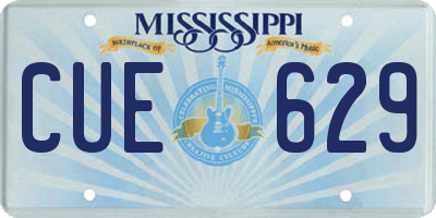 MS license plate CUE629
