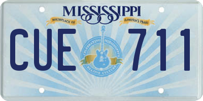 MS license plate CUE711