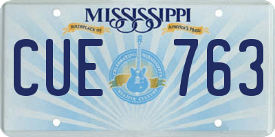 MS license plate CUE763