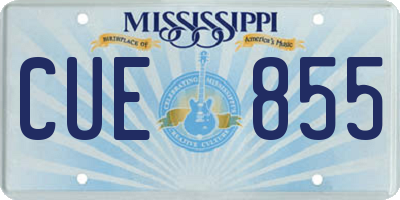 MS license plate CUE855