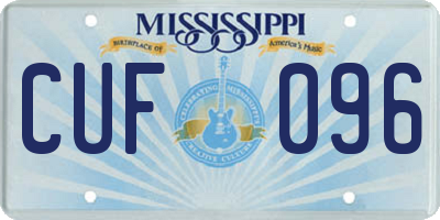 MS license plate CUF096