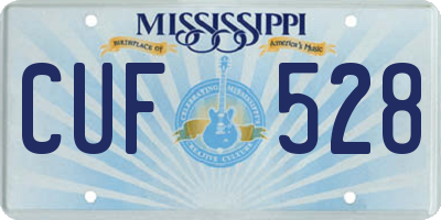 MS license plate CUF528