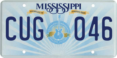 MS license plate CUG046