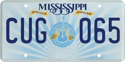 MS license plate CUG065