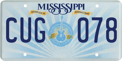 MS license plate CUG078