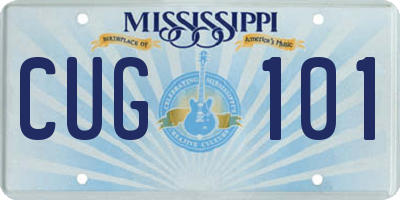 MS license plate CUG101