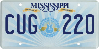 MS license plate CUG220