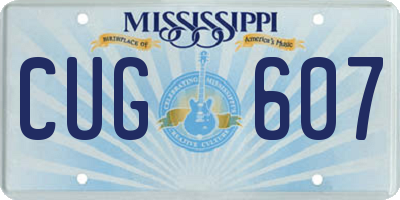 MS license plate CUG607
