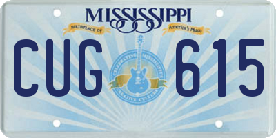 MS license plate CUG615
