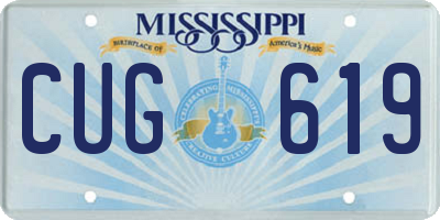 MS license plate CUG619