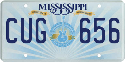MS license plate CUG656