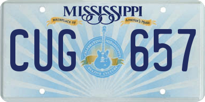 MS license plate CUG657