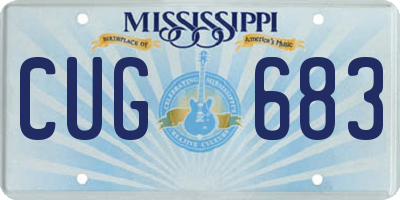 MS license plate CUG683