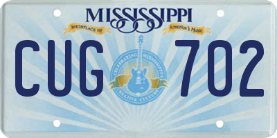 MS license plate CUG702