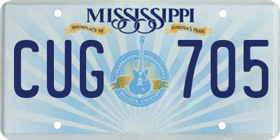 MS license plate CUG705
