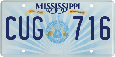 MS license plate CUG716