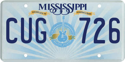 MS license plate CUG726
