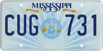 MS license plate CUG731