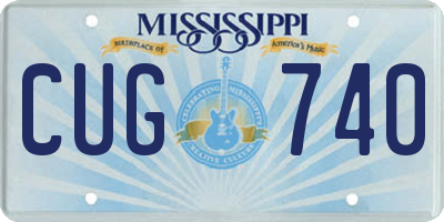 MS license plate CUG740