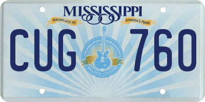 MS license plate CUG760