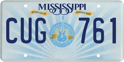 MS license plate CUG761