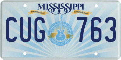 MS license plate CUG763