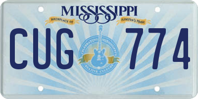 MS license plate CUG774