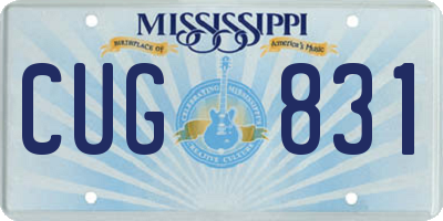 MS license plate CUG831