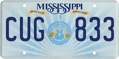 MS license plate CUG833