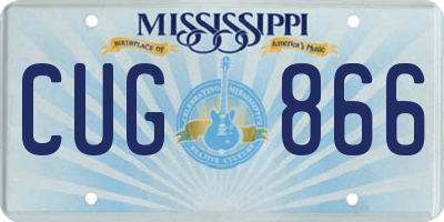 MS license plate CUG866