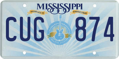 MS license plate CUG874