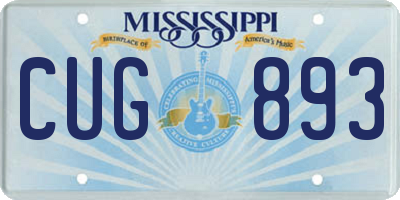 MS license plate CUG893