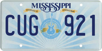 MS license plate CUG921