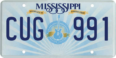 MS license plate CUG991
