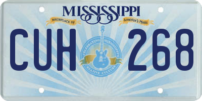 MS license plate CUH268