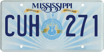 MS license plate CUH271