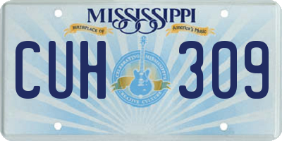 MS license plate CUH309